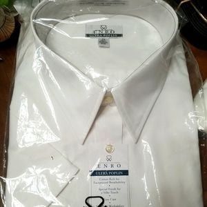 Enro ultra poplin mens short sleeve dress shirt white 4 X